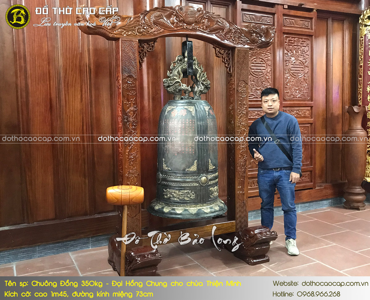 Đúc Chuông Đồng 350kg Cho Chùa Thiện Minh, Quảng Ninh 3