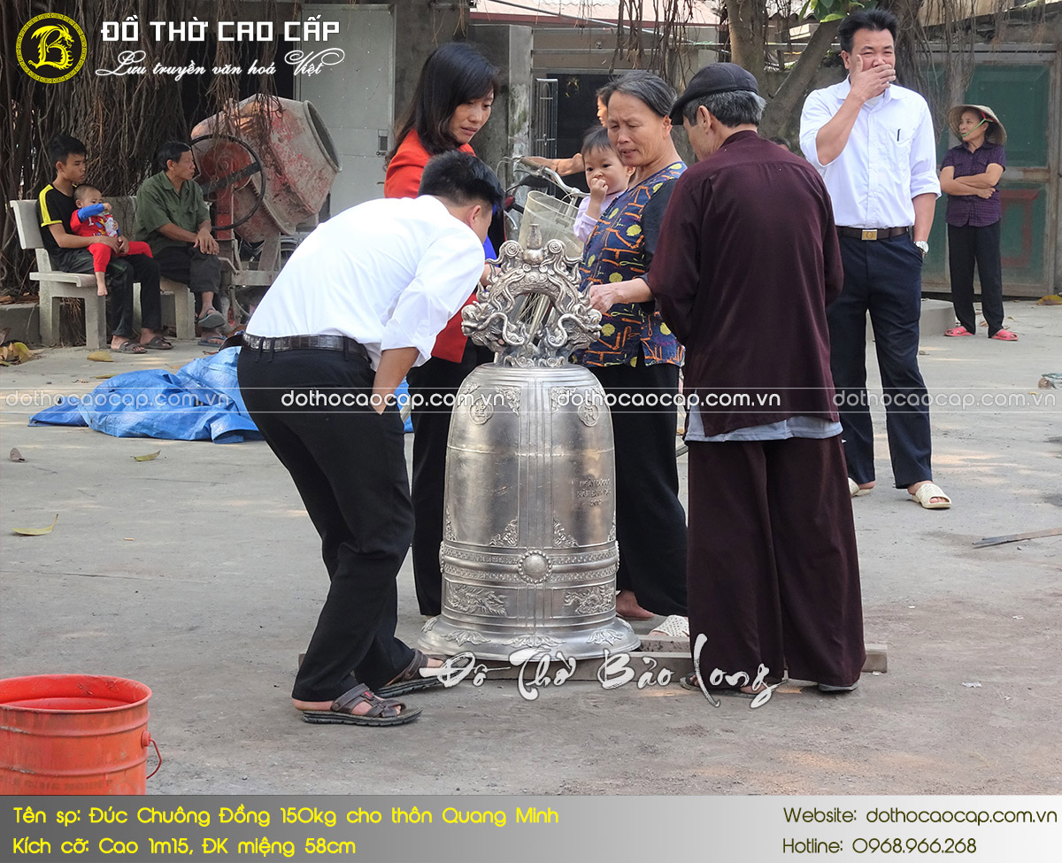 Chuông Đồng 150kg cho thôn Quảng Minh, Thanh Oai, Hà Nội 2