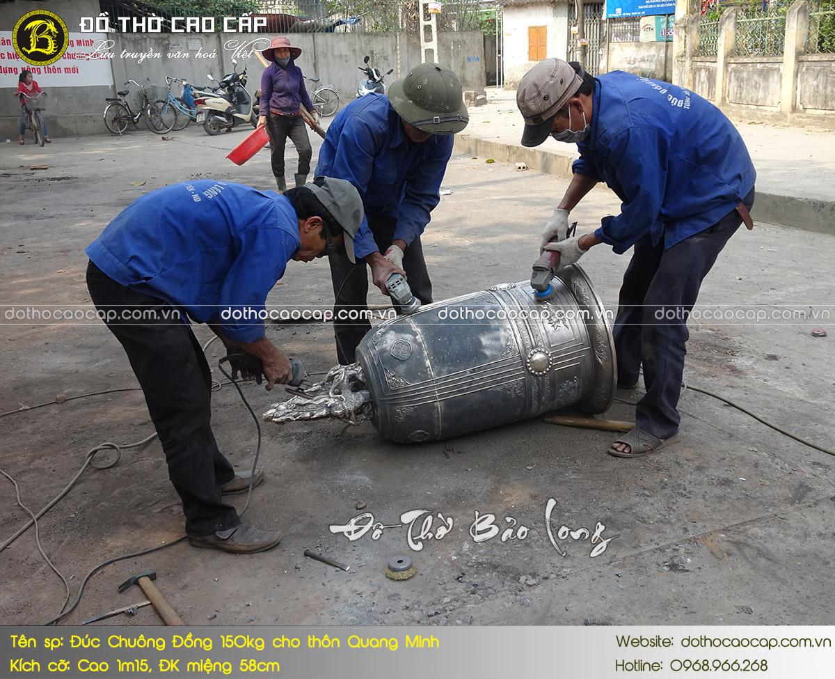 Chuông Đồng 150kg cho thôn Quảng Minh, Thanh Oai, Hà Nội 6
